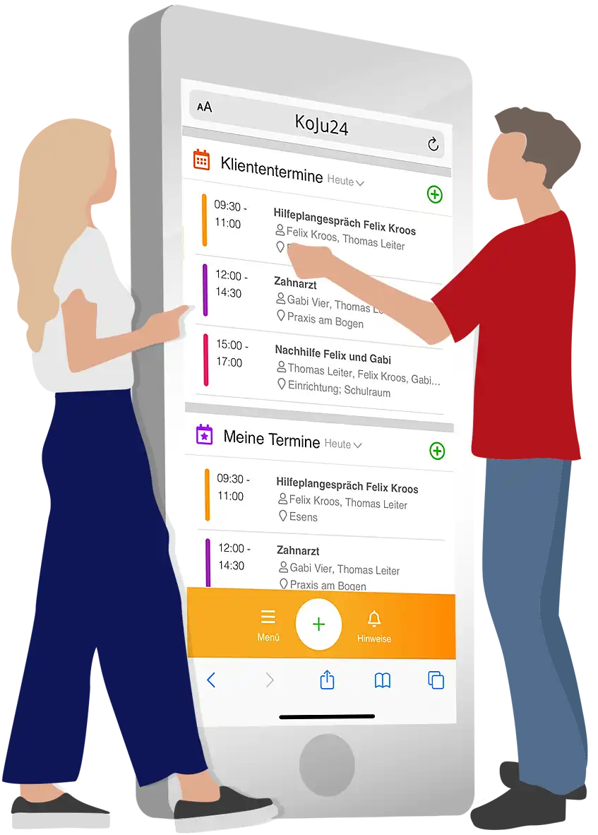 Anwendung auf dem Smartphone Anwendung auf dem Smartphone