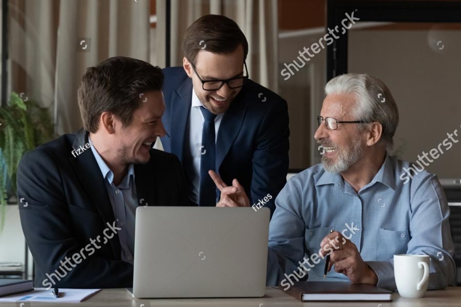 Benjamin Tedt, Erik Petersen und Jens Meyland